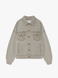 DROP-NECK DENIM TRUCKER JACKET