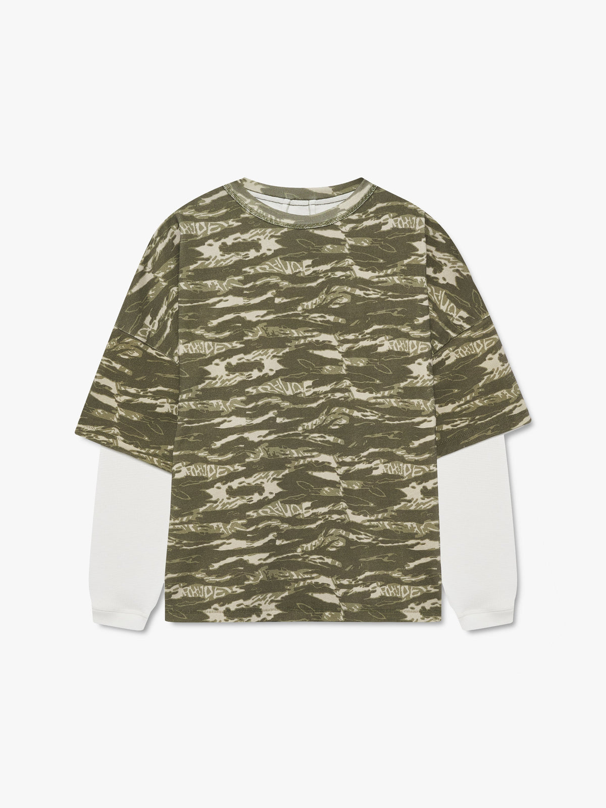 RHUDE TIGER CAMO DOUBLE-LAYERED TEE