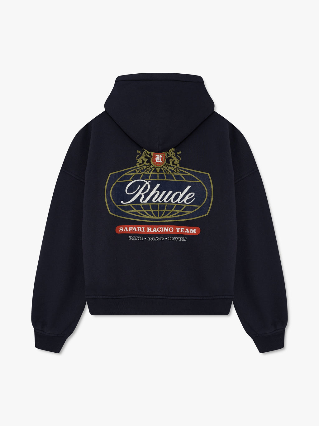 RHUDE SAFARI CREST ZIP-UP HOODIE