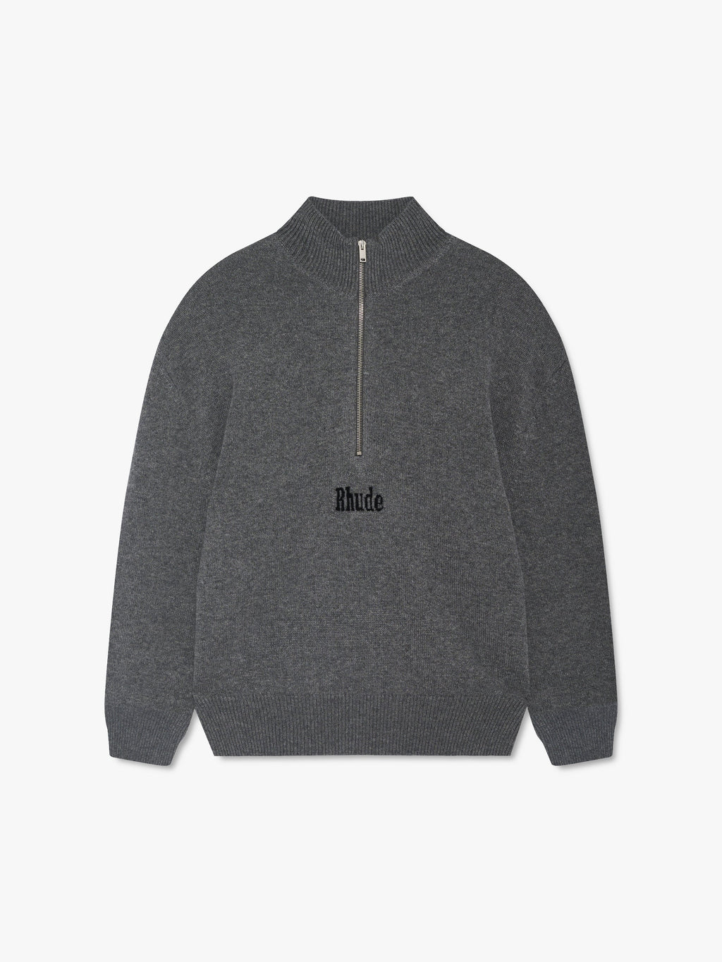 RHUDE QUARTER ZIP KNIT TOP