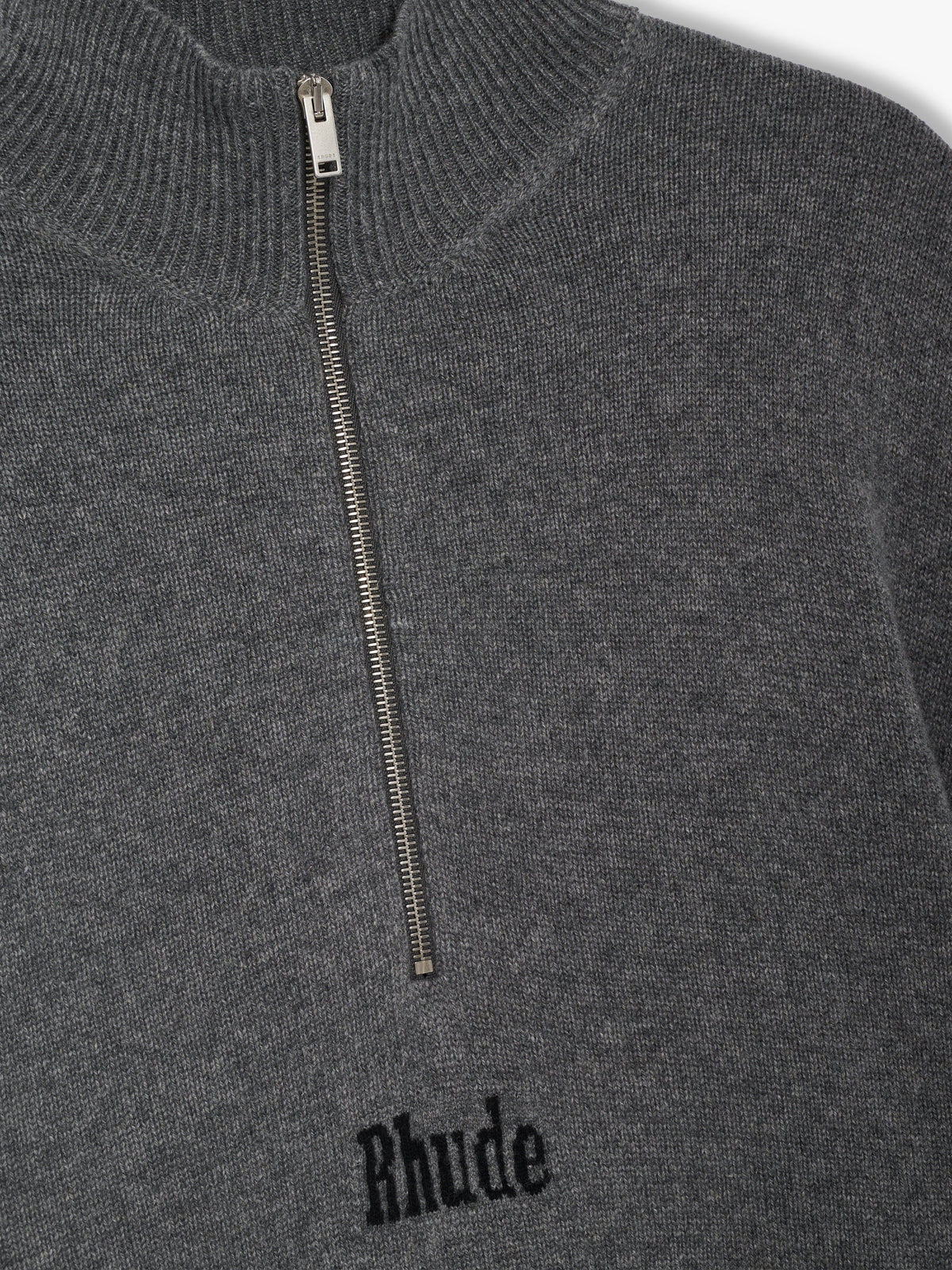 RHUDE QUARTER ZIP KNIT TOP