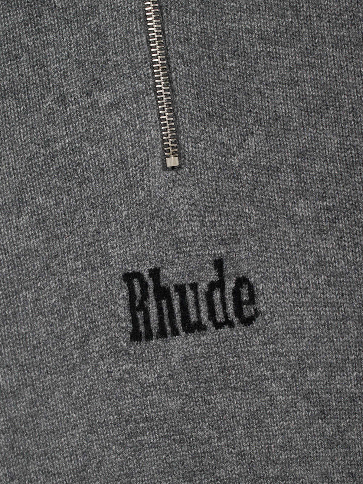 RHUDE QUARTER ZIP KNIT TOP