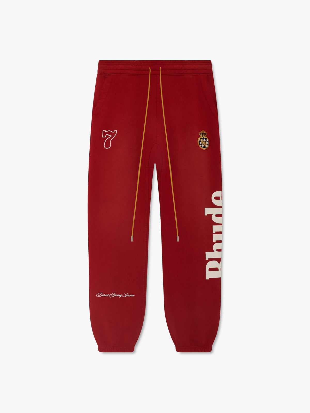 RHUDE DESERT RACING SCRIPT CUFFED SWEATPANT